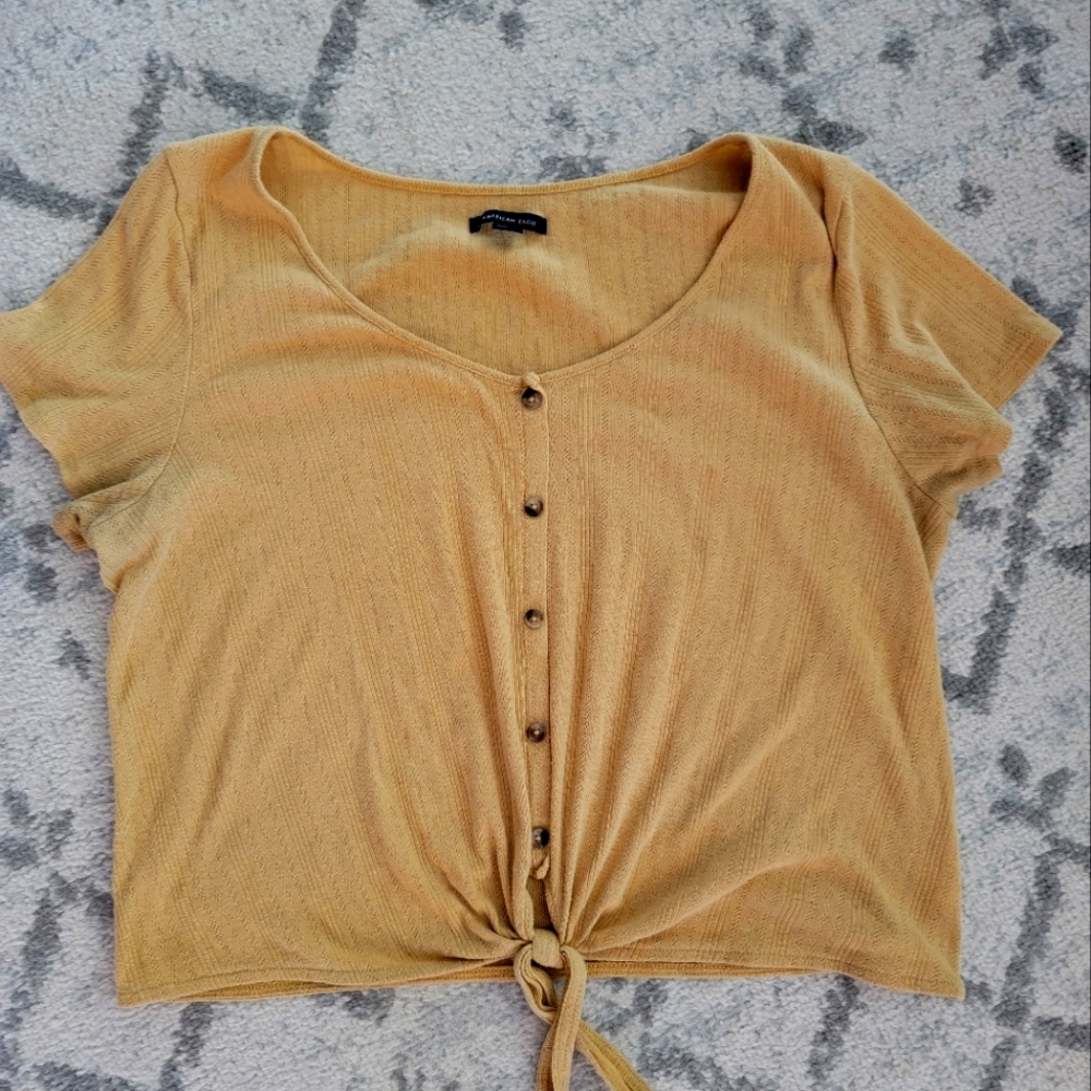 American Eagle Tie Front Shirt Sz XL